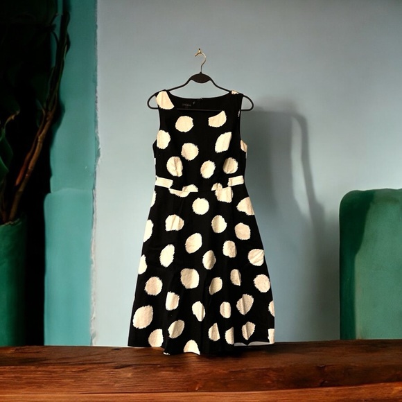 Talbots Black & White Polka Dot Dress - Picture 16 of 16